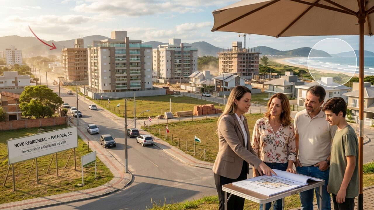 Cidade de praia perto de Florianópolis cresce em silêncio e já atrai famílias que buscam qualidade de vida no Sul