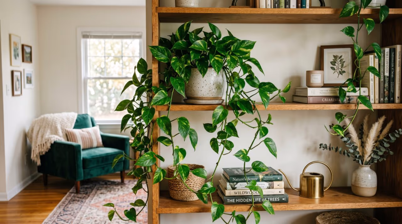 A planta trepadeira que purifica o ar e sobrevive até na sombra: como cultivar a Jiboia e criar uma ‘cascata verde’ na sua sala