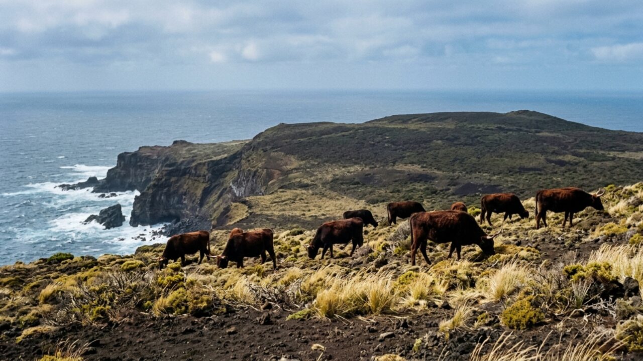 Fazendeiro abandonou 5 vacas em ilha e elas se multiplicaram para 2.000 em 130 anos