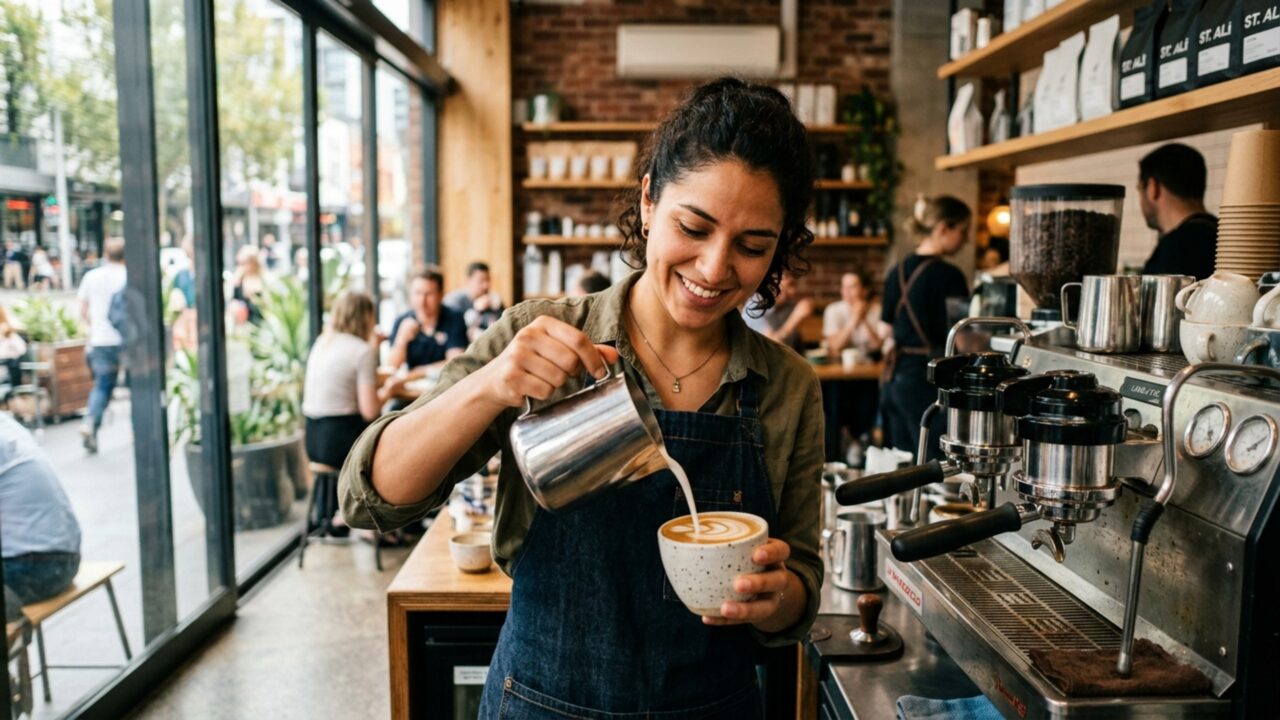 A Austrália faz café, hotel e mercado parecerem porta de entrada quando o mínimo beira R$ 15,7 mil por mês