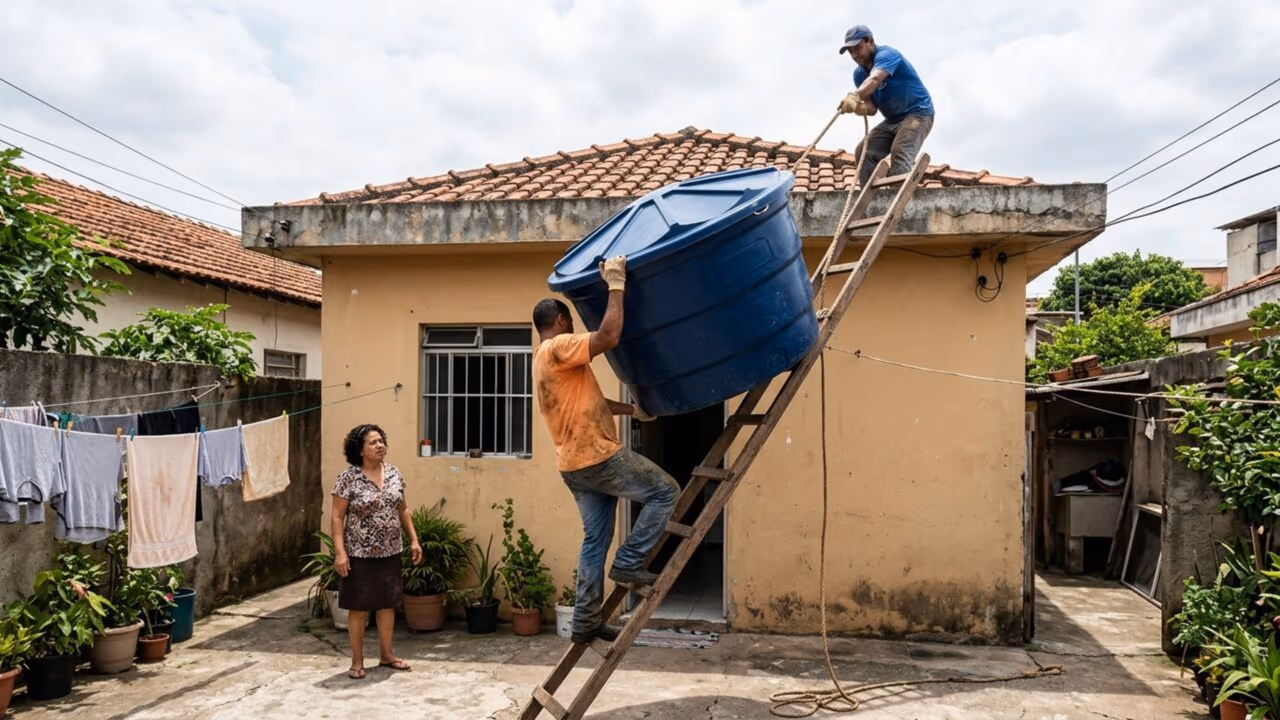 Quanto custa trocar a caixa d’água e por que o acesso ao telhado pode valer mais que o próprio reservatório?