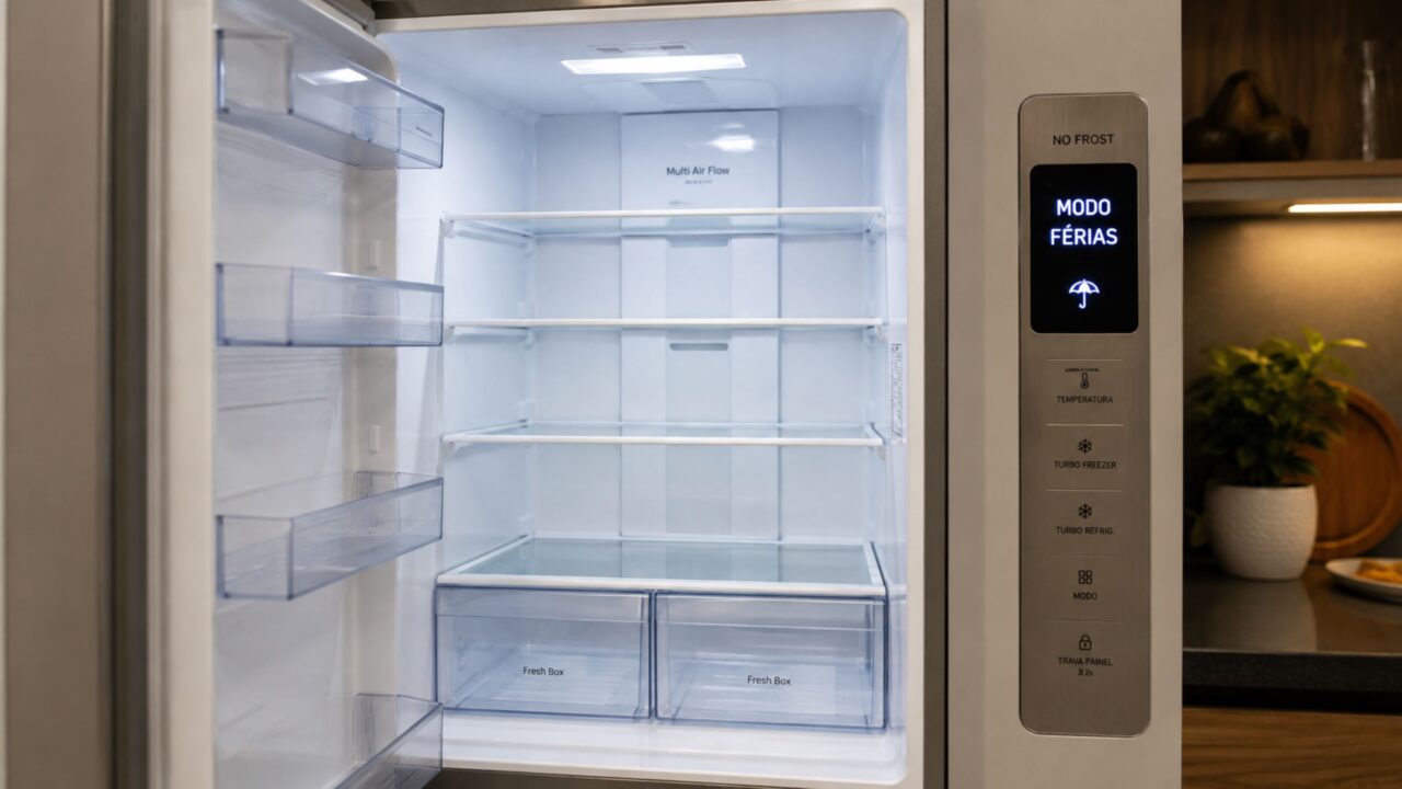 Antes de ativar o modo férias, é importante retirar alimentos perecíveis do refrigerador
