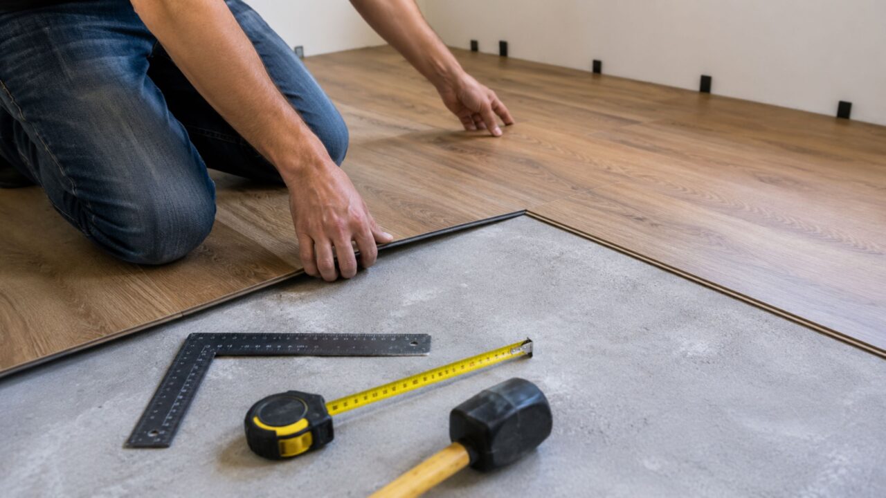 A instalação rápida só funciona bem quando a base está pronta para receber o piso