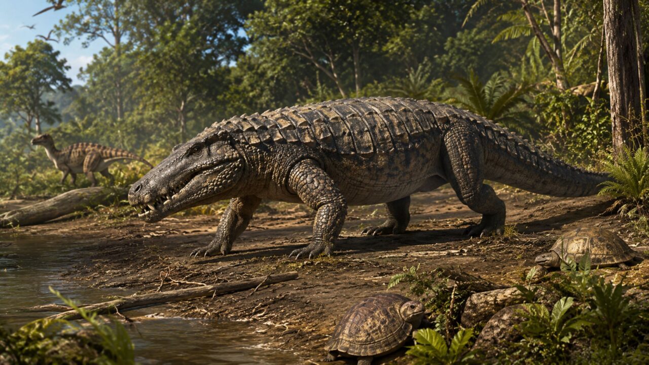 O Kostensuchus viveu em terra firme e ocupou o topo da cadeia alimentar