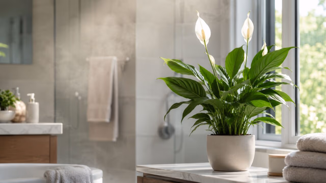A planta famosa que você deve colocar no banheiro para ajudar contra o excesso de umidade