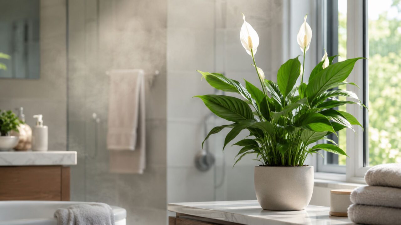 A planta famosa que você deve colocar no banheiro para ajudar contra o excesso de umidade