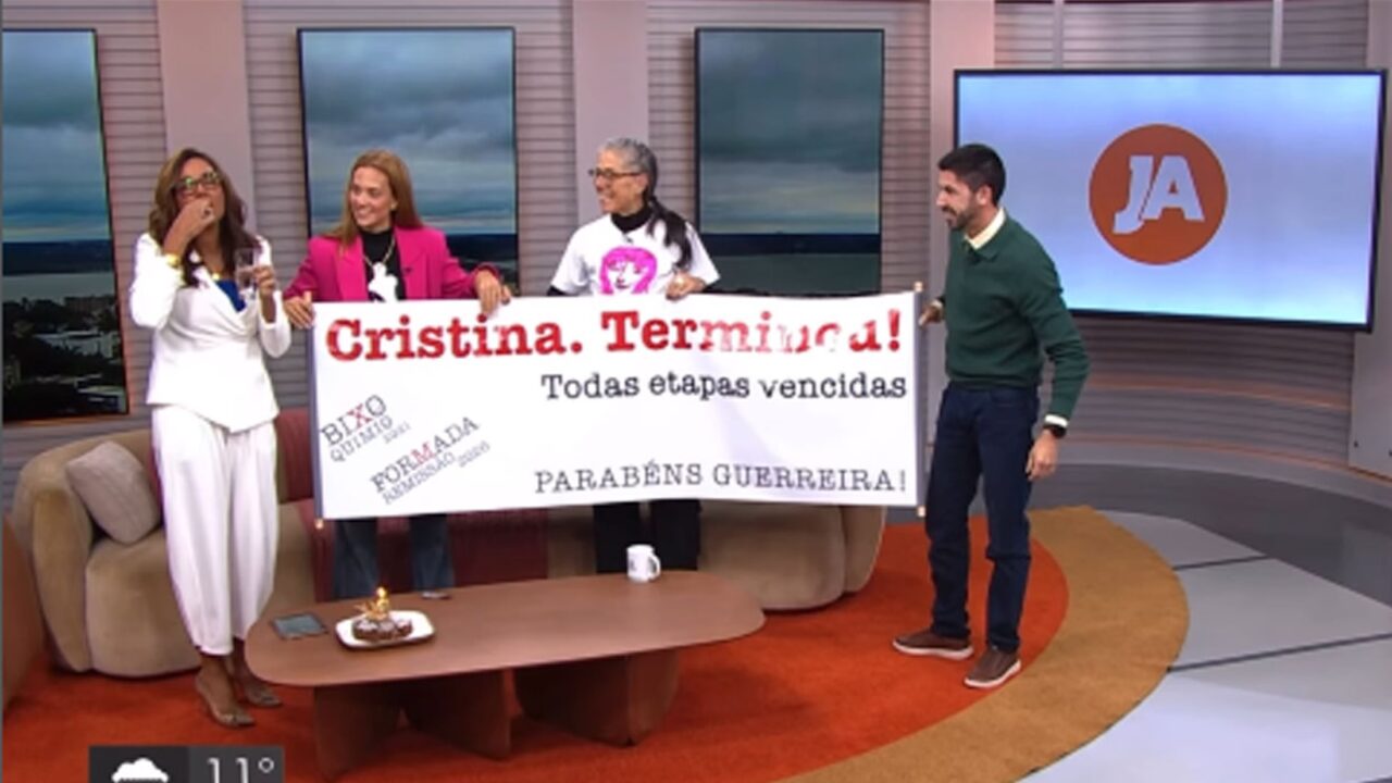 Jornalista da Globo encerra tratamento contra câncer ao vivo