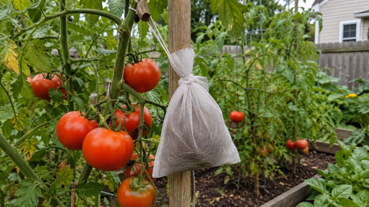 Proteja seus tomates de pragas silvestres com uma solução caseira que donos de pets já têm