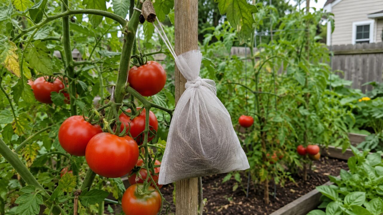 Proteja seus tomates de pragas silvestres com uma solução caseira que donos de pets já têm