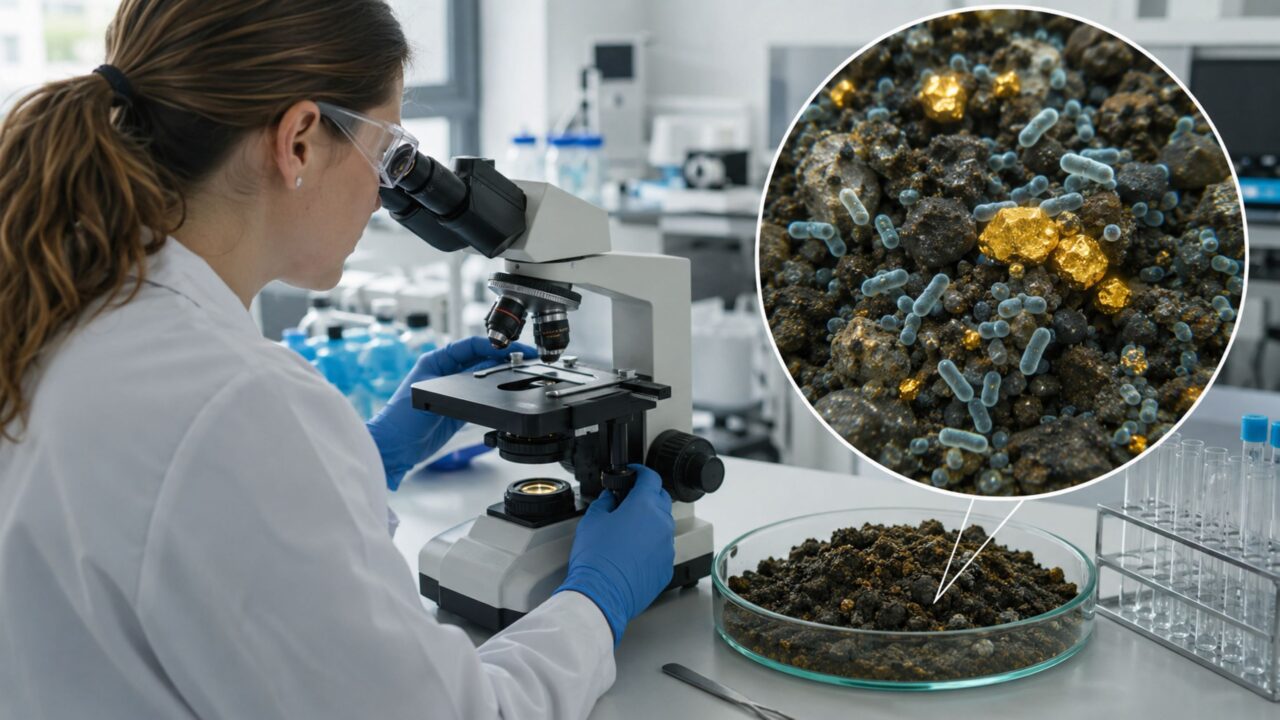 A biomineralização ajuda a bactéria a se proteger em solos tóxicos