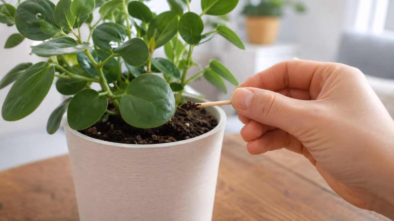 O truque do palito de dente para saber se a terra da sua planta precisa de água hoje