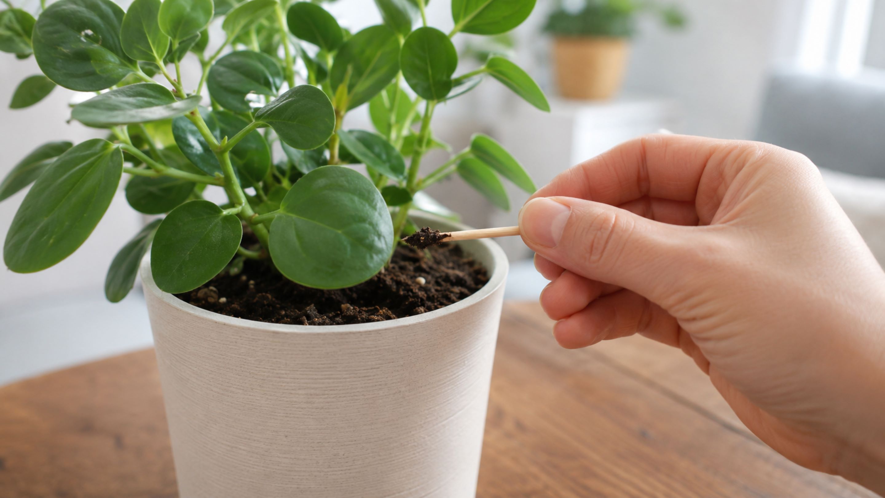 O truque do palito de dente para saber se a terra da sua planta precisa de água hoje