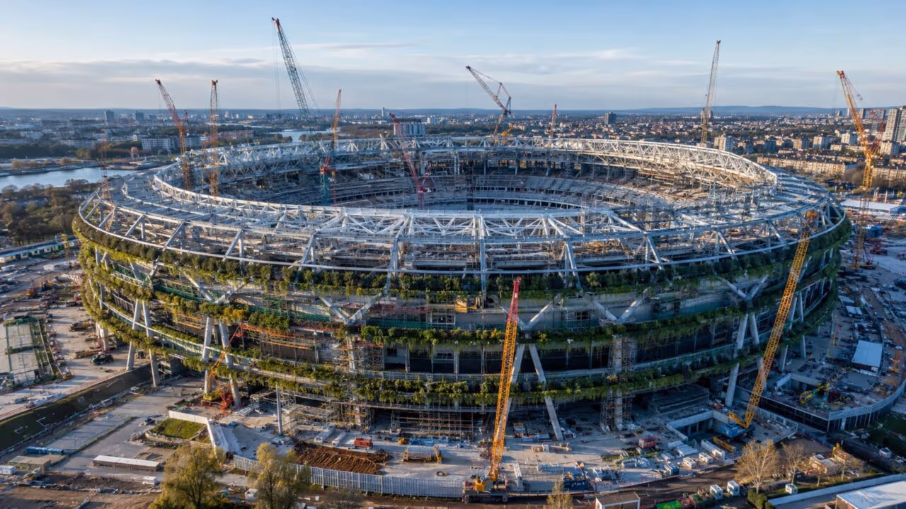 Um estádio de 139 mil toneladas quer virar o primeiro estádio-jardim do mundo com estrutura chinesa