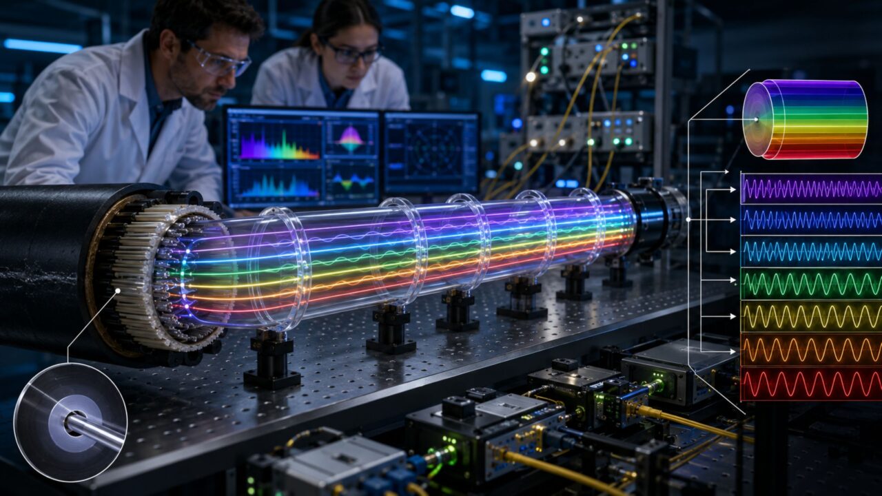 Canais de luz paralelos ampliam a transmissão dentro do mesmo cabo