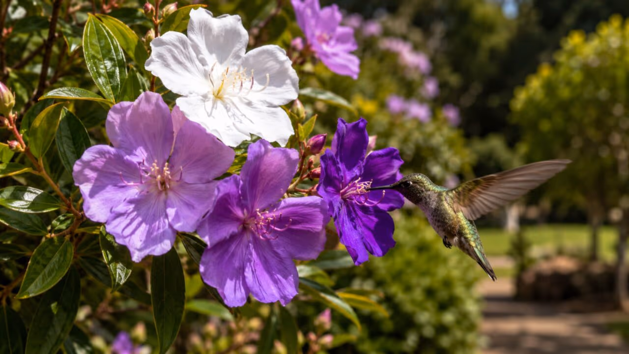 Não salvia, não zinnia: a árvore florida perfumada que beija-flores não resistem