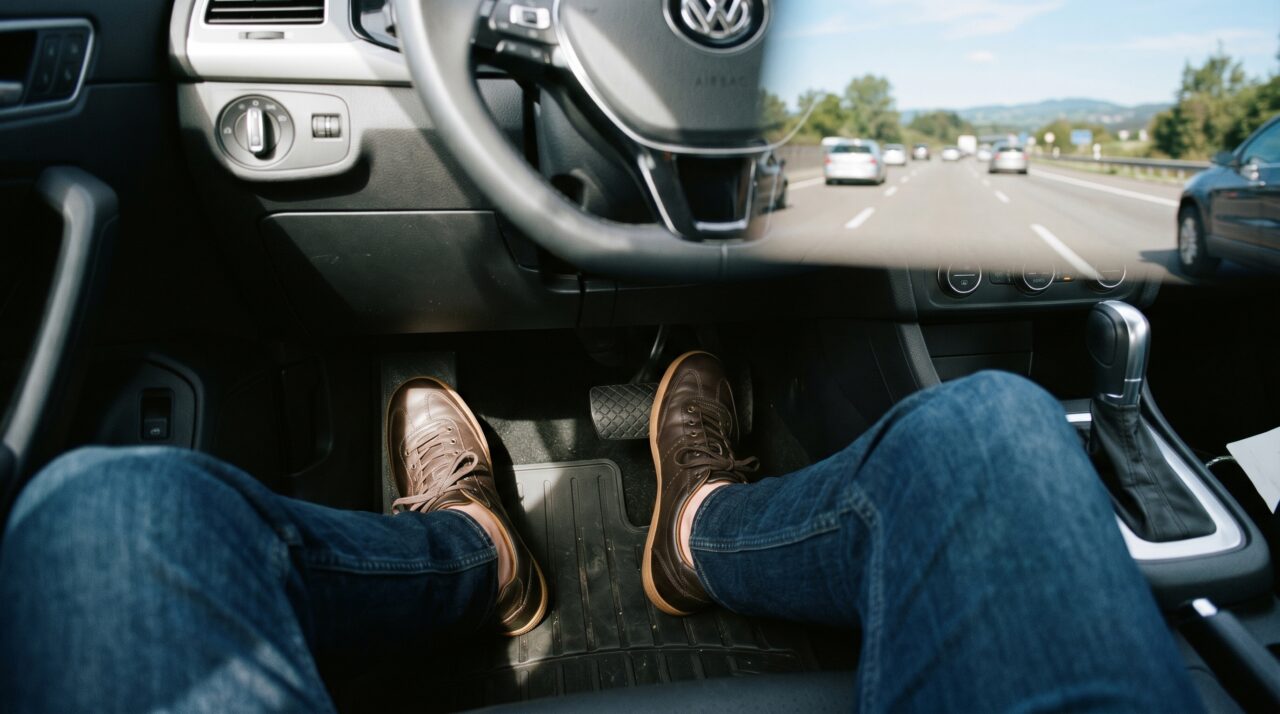 Regras de trânsito para calçados ao dirigir