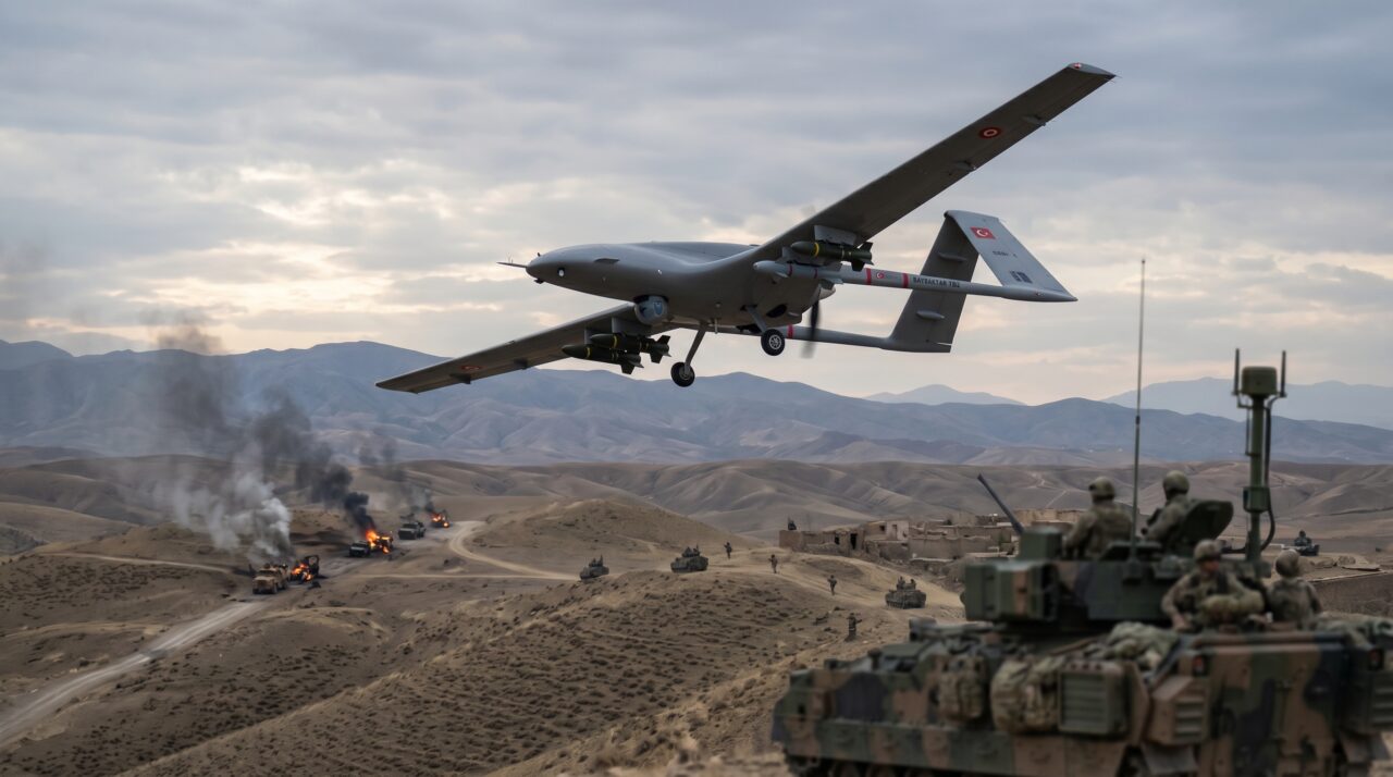 O impacto do drone turco Bayraktar TB2 nas táticas de guerra moderna.