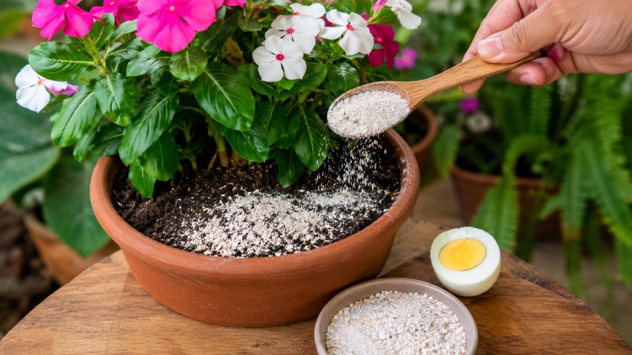 O segredo do ovo cozido nas plantas para fazer suas flores aparecerem com mais força