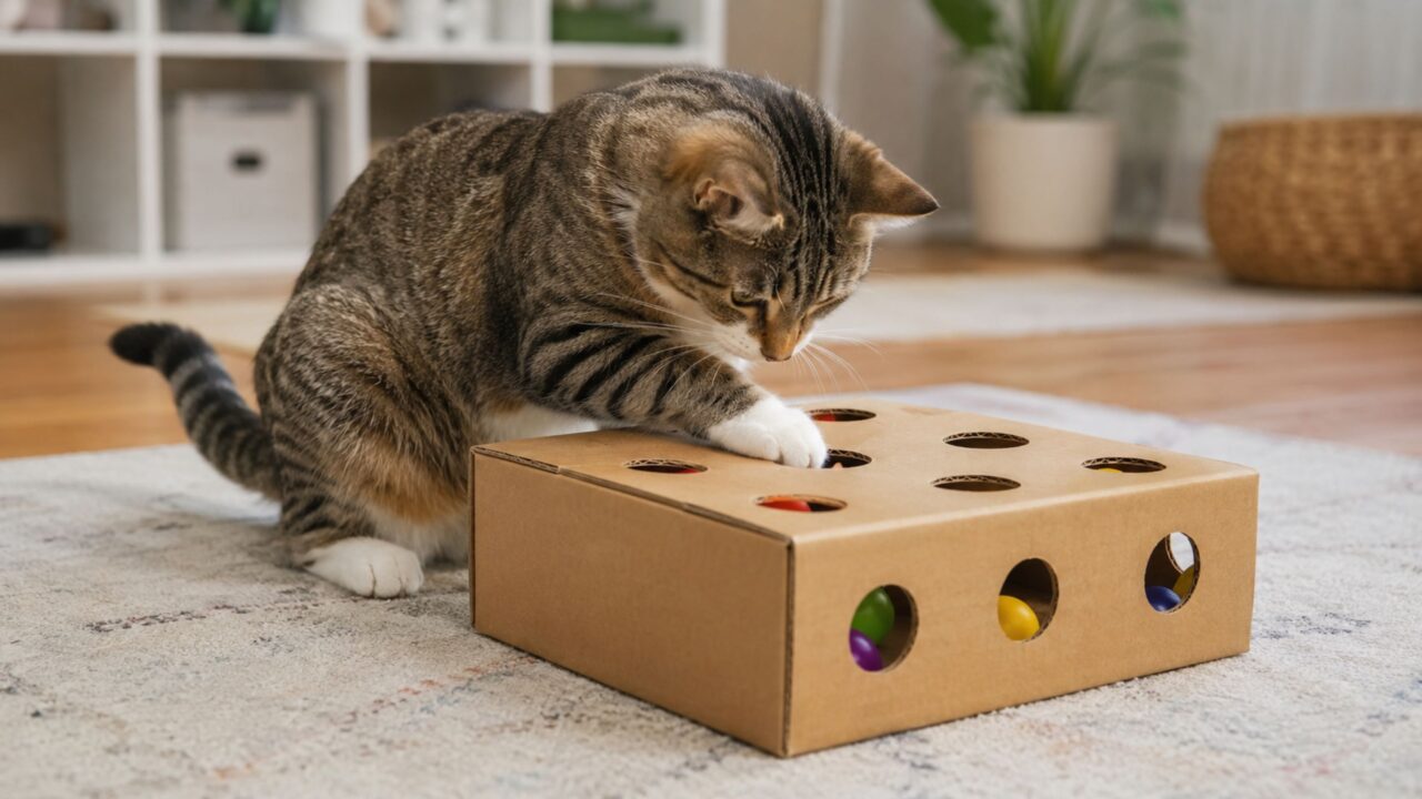 Como criar brinquedos para gatos e tirar o estresse do felino dentro de casa