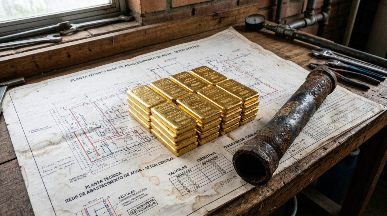 Doador anônimo enviou 21kg de barras de ouro, avaliadas em $560 milhões, para companhia de abastecimento de água