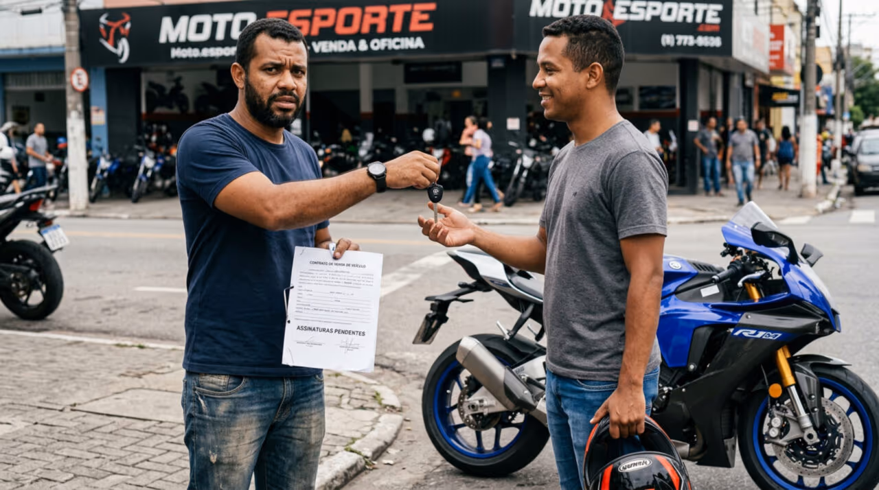 Homem vende moto de R$ 90 mil para “amigo” e nunca recebe o pagamento: o erro no documento que custou caro