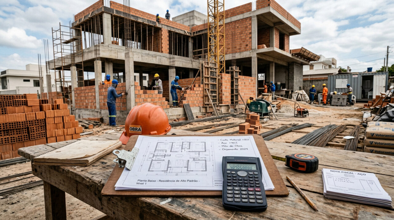 Quanto custa construir uma casa de classe média alta com 169 m² em 2026?