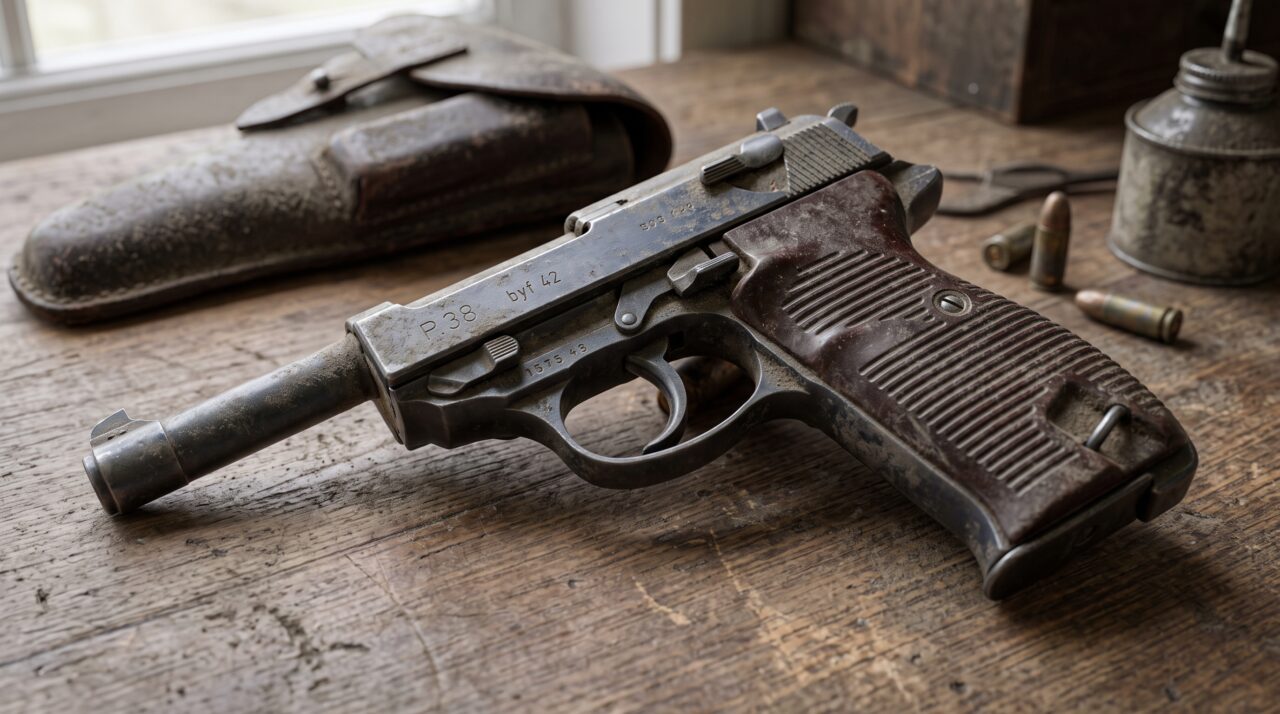 Restauração de pistola antiga Walther P38