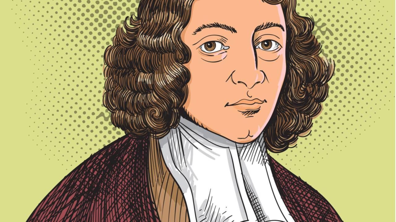 Spinoza, filósofo que via liberdade como compreensão das próprias correntes: “Os homens se julgam livres porque têm consciência de suas ações, mas ignoram as causas que os determinam”