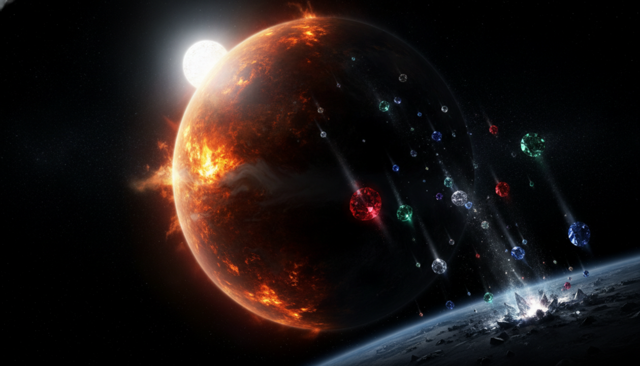 No exoplaneta WASP-121 b, o céu do entardecer é tão quente que pode separar moléculas de água, e o telescópio James Webb conseguiu observar essa diferença extrema de temperatura