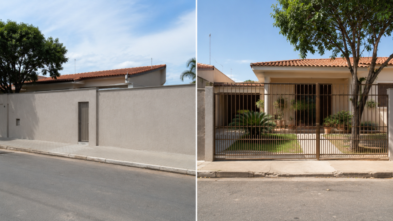 Muro, grade ou cerca elétrica: quanto custa cada proteção e o que a lei exige de cada uma