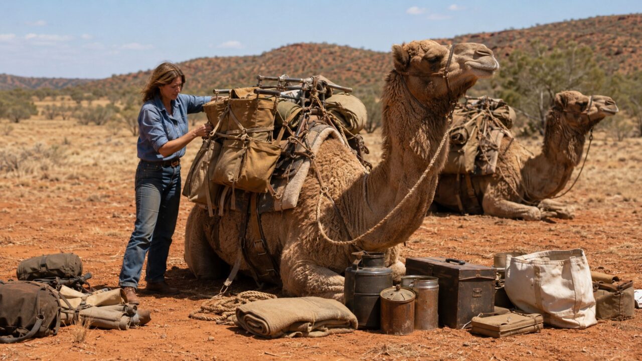 Os camelos foram essenciais para carregar água e suprimentos na jornada
