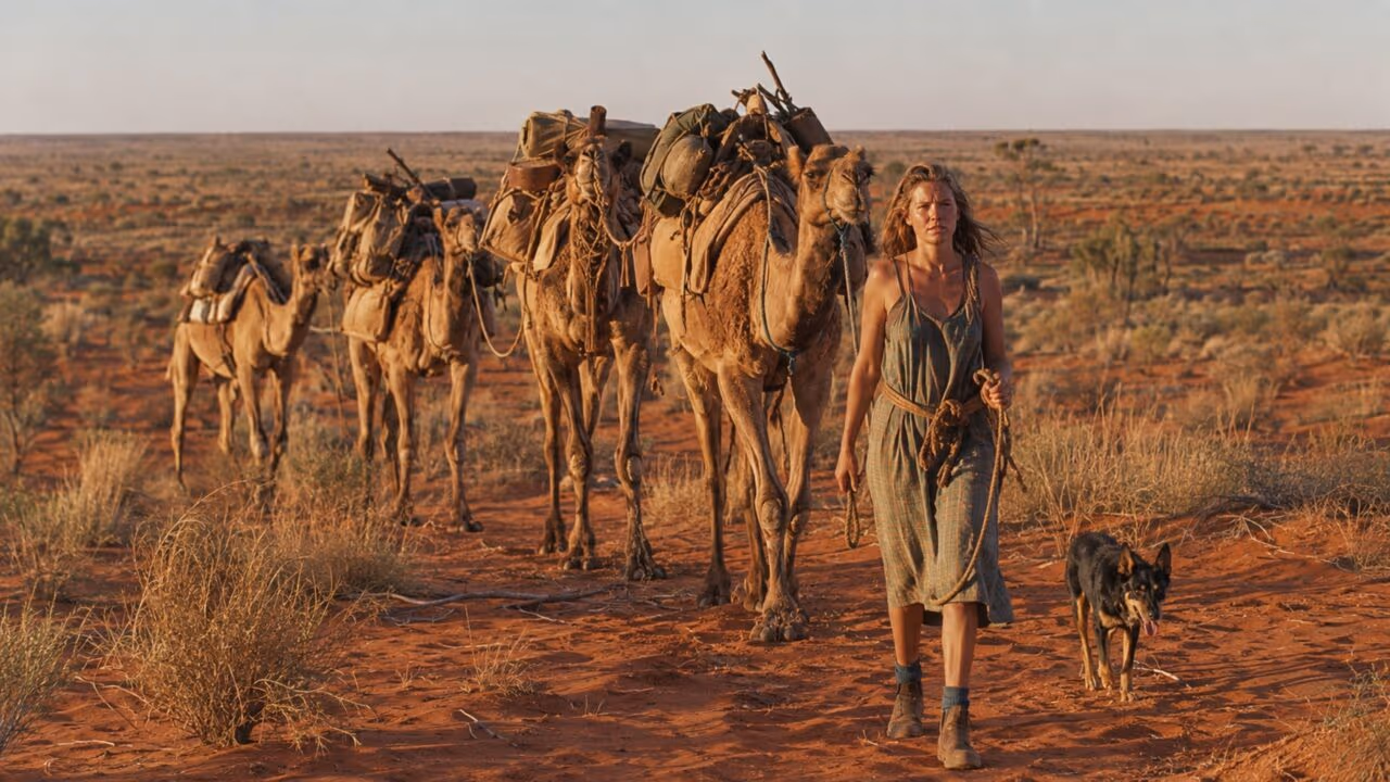 A mulher que caminhou 2.700 km pelo deserto australiano com quatro camelos e um cão até chegar ao Oceano Índico