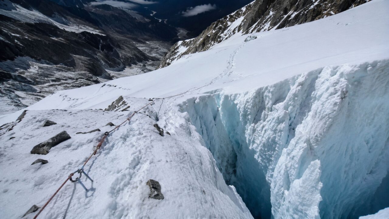 Gelo, cordas e crevasses explicam o drama da descida em Siula Grande