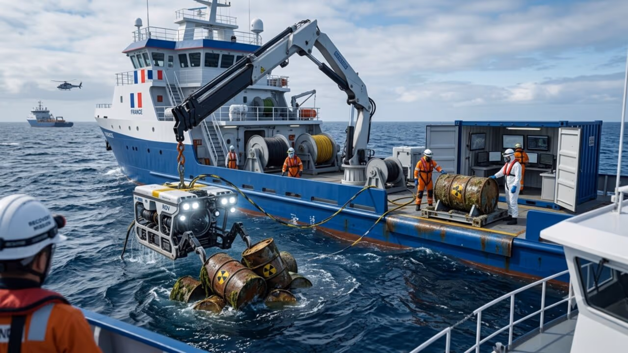 200.000 barris radioativos foram despejados no meio do oceano: 80 anos depois, a França está a frente da missão para recuperá-los