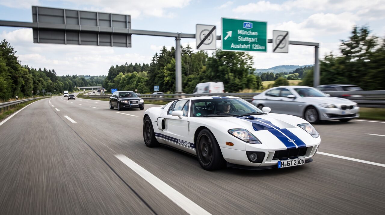Ele alcançou mais de 300km/h numa rodovia sem limite de velocidade em um supercarro de 2006 feito pela Ford
