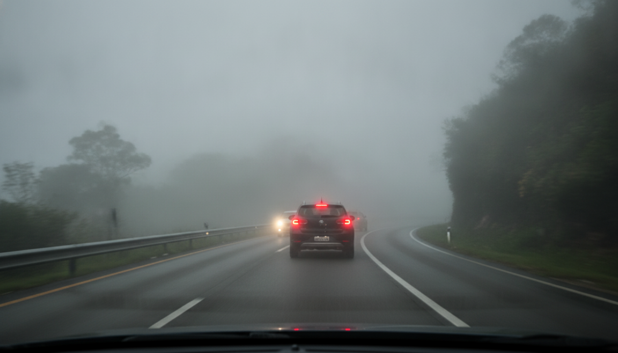 Neblina na serra: o que acender e o que nunca acender, segundo o CTB