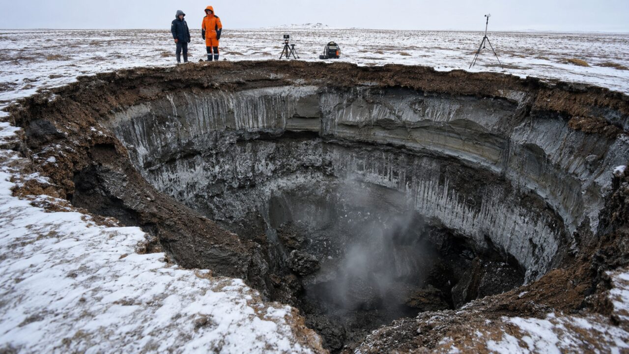 O metano preso no permafrost pode romper o solo congelado