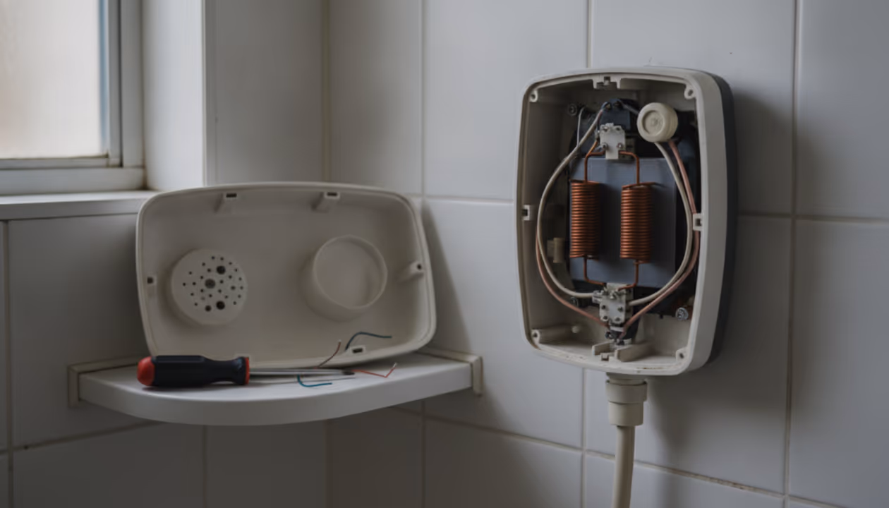 Trocar a resistência do chuveiro sem eletricista tem um limite claro
