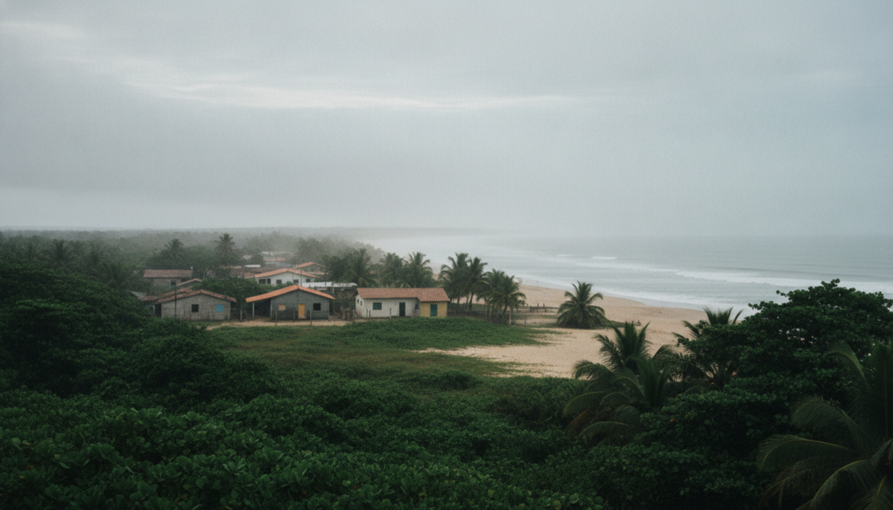 A cidade do litoral onde as casas mofam o ano inteiro e como se convive com isso