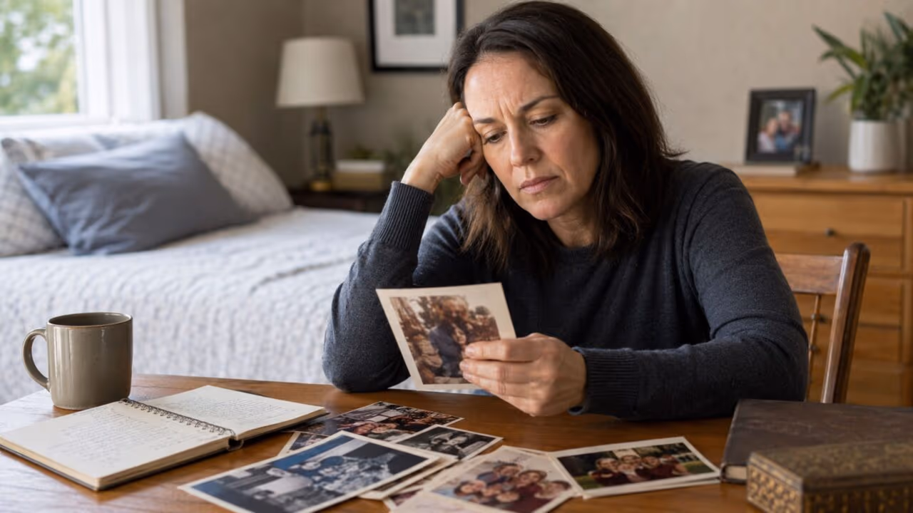 Ela perdeu parte da memória após uma lesão cerebral e precisou reconstruir a própria vida com ajuda da família, lembrança por lembrança
