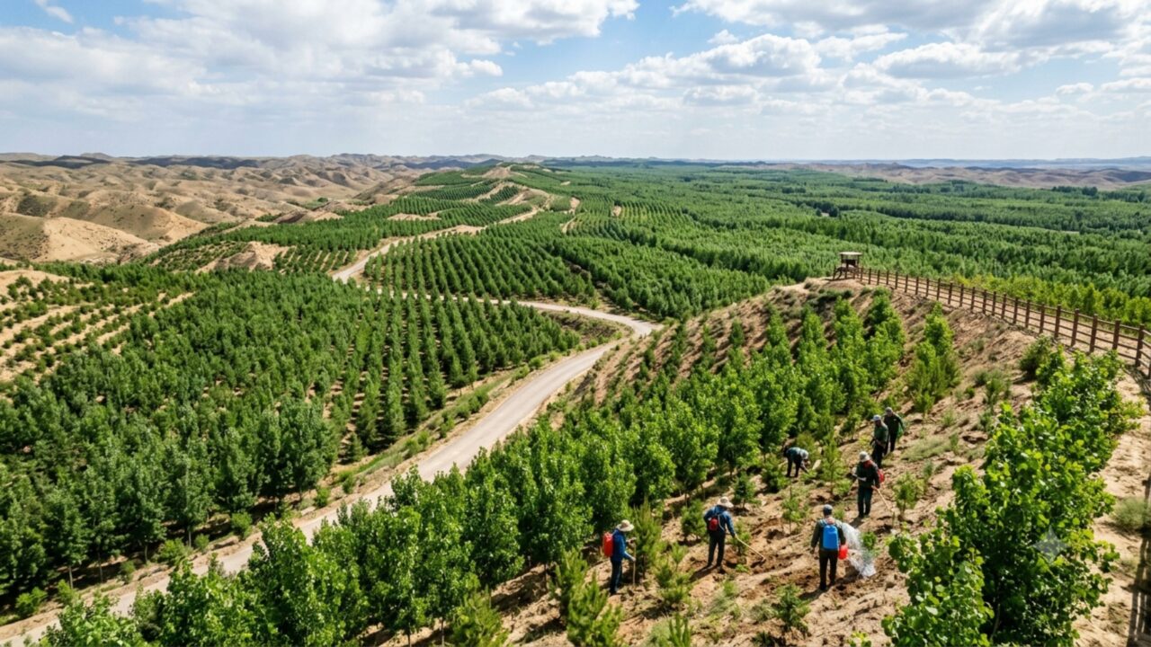 66 bilhões de árvores foram plantadas para criar a Grande Muralha Verde da China — e parecem estar crescendo mais rápido que as florestas naturais