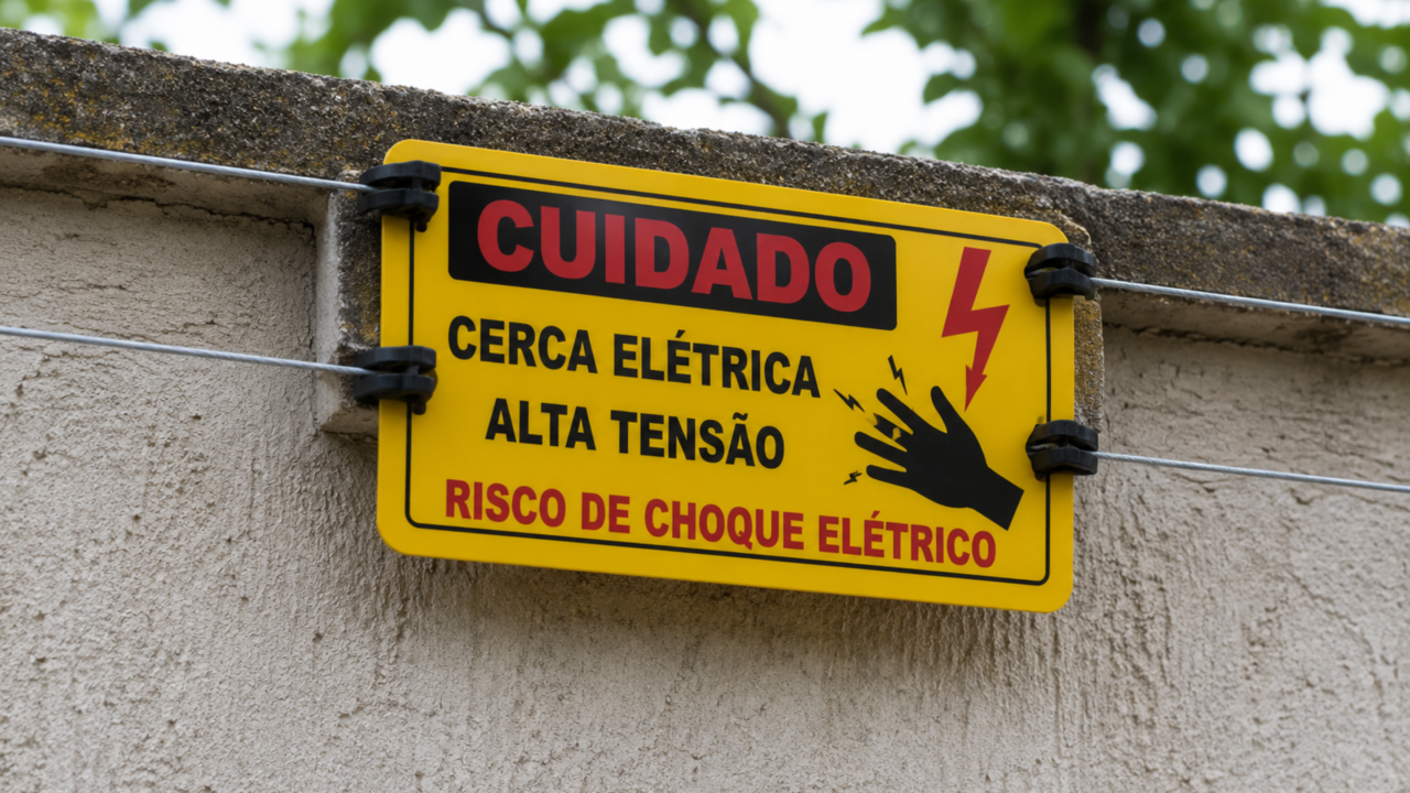 Cerca elétrica é legal, mas a norma exige altura e placa que quase ninguém cumpre