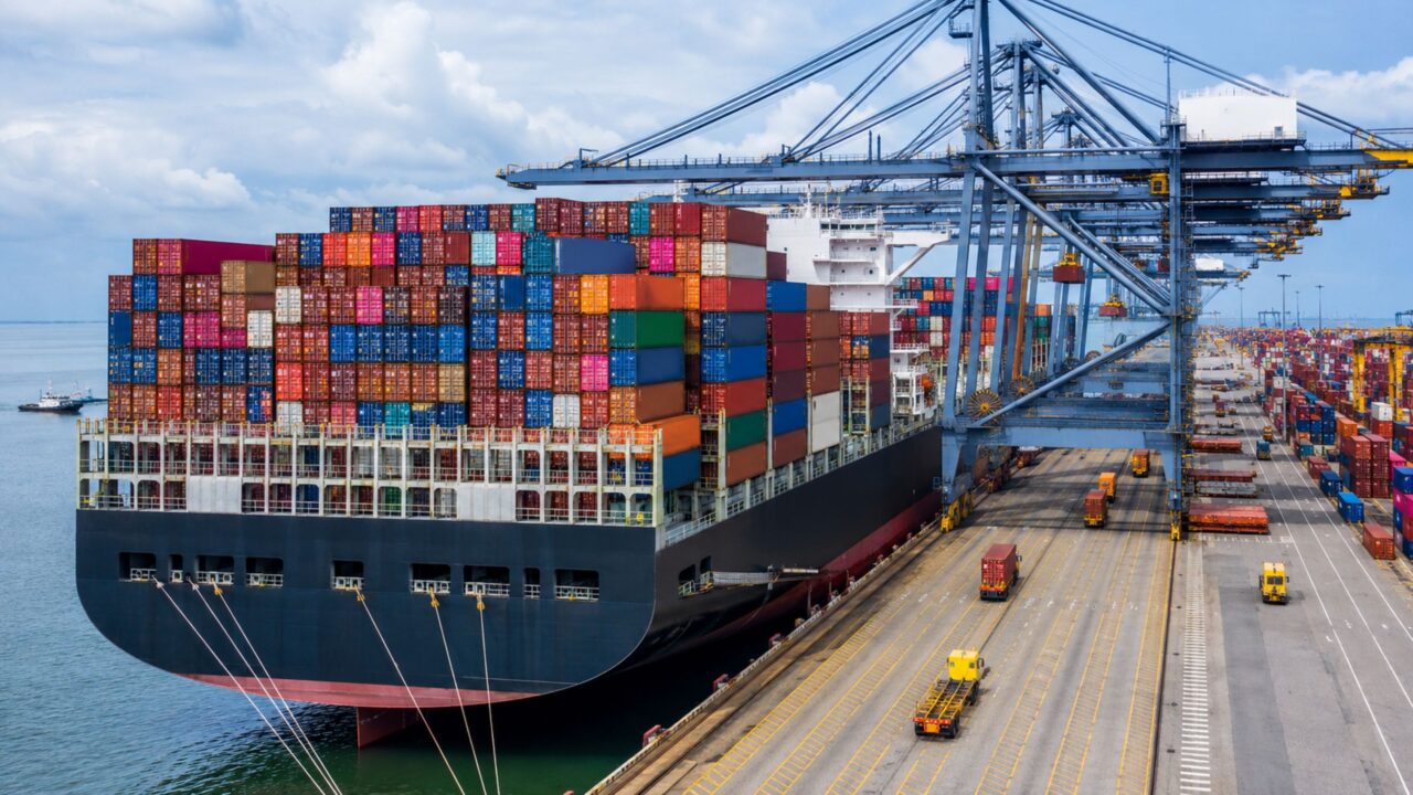 A escala da carga em um porto de alto volume