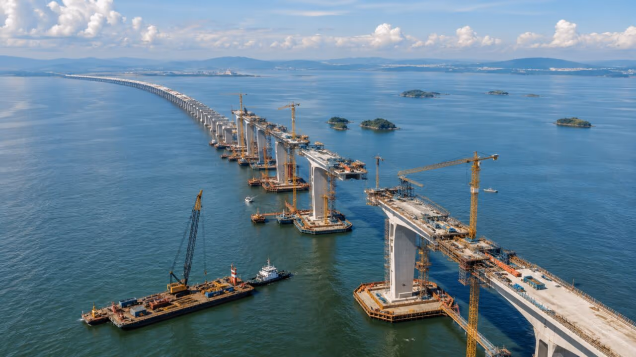 A construção da ponte sobre o mar mais longa da América do Sul começou: quando ela será inaugurada e para que será usada?