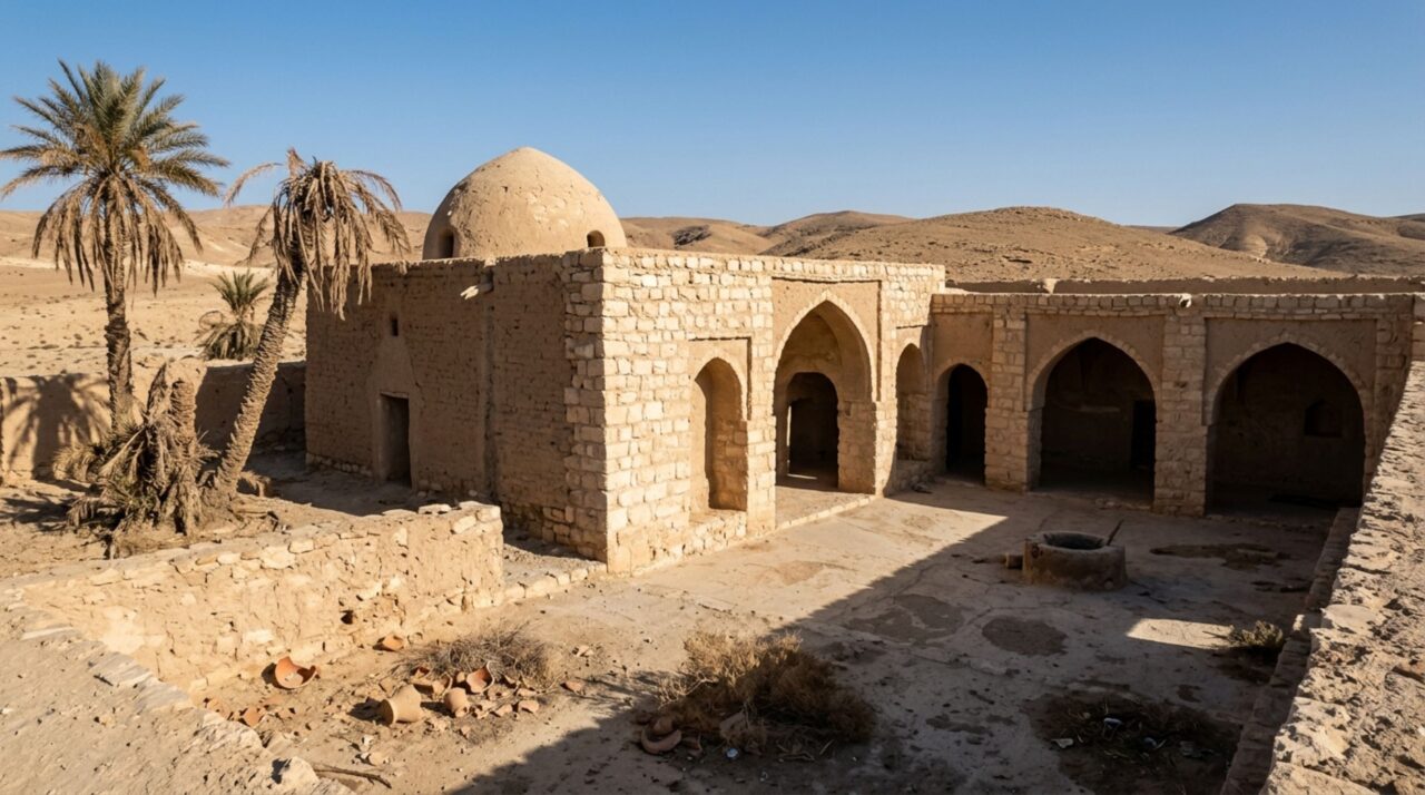 A antiga estrutura abandonada serviu como refúgio temporário contra o calor extremo e a exposição solar