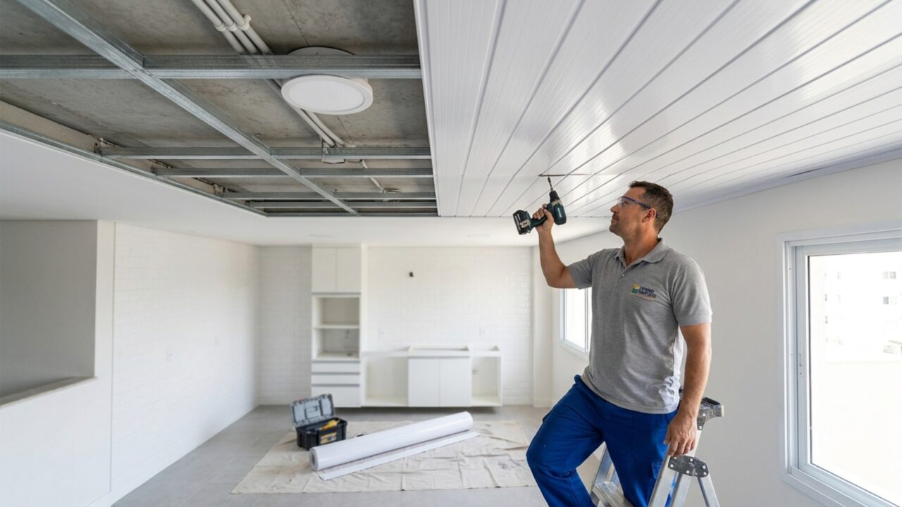 Adeus, forro de gesso: novo material não trinca, não pega mofo e instala em um dia vira tendência nas casas brasileiras em 2026, segundo engenheiros