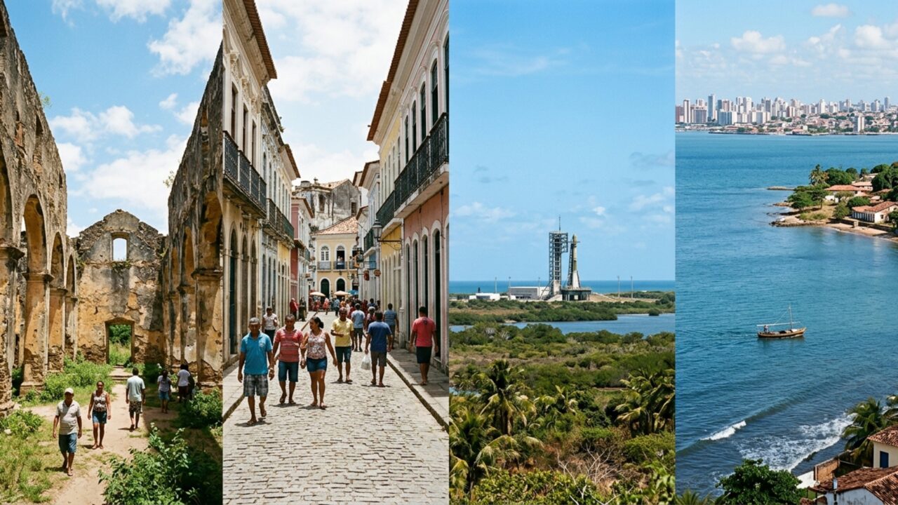Ruínas do século 17 e foguetes no mesmo endereço: essa cidade guarda o cenário mais improvável do Brasil