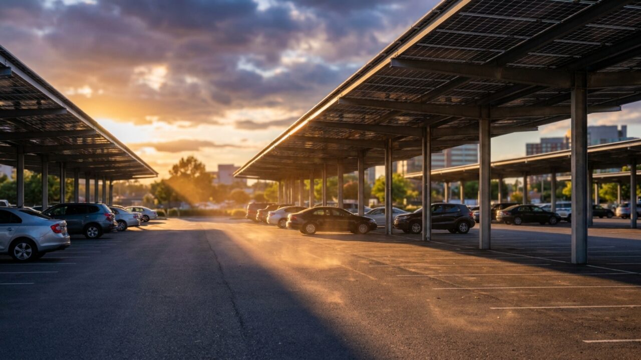França, Estados Unidos e Canadá começam a transformar estacionamentos em áreas de energia e sombra: o que muda no calor do asfalto