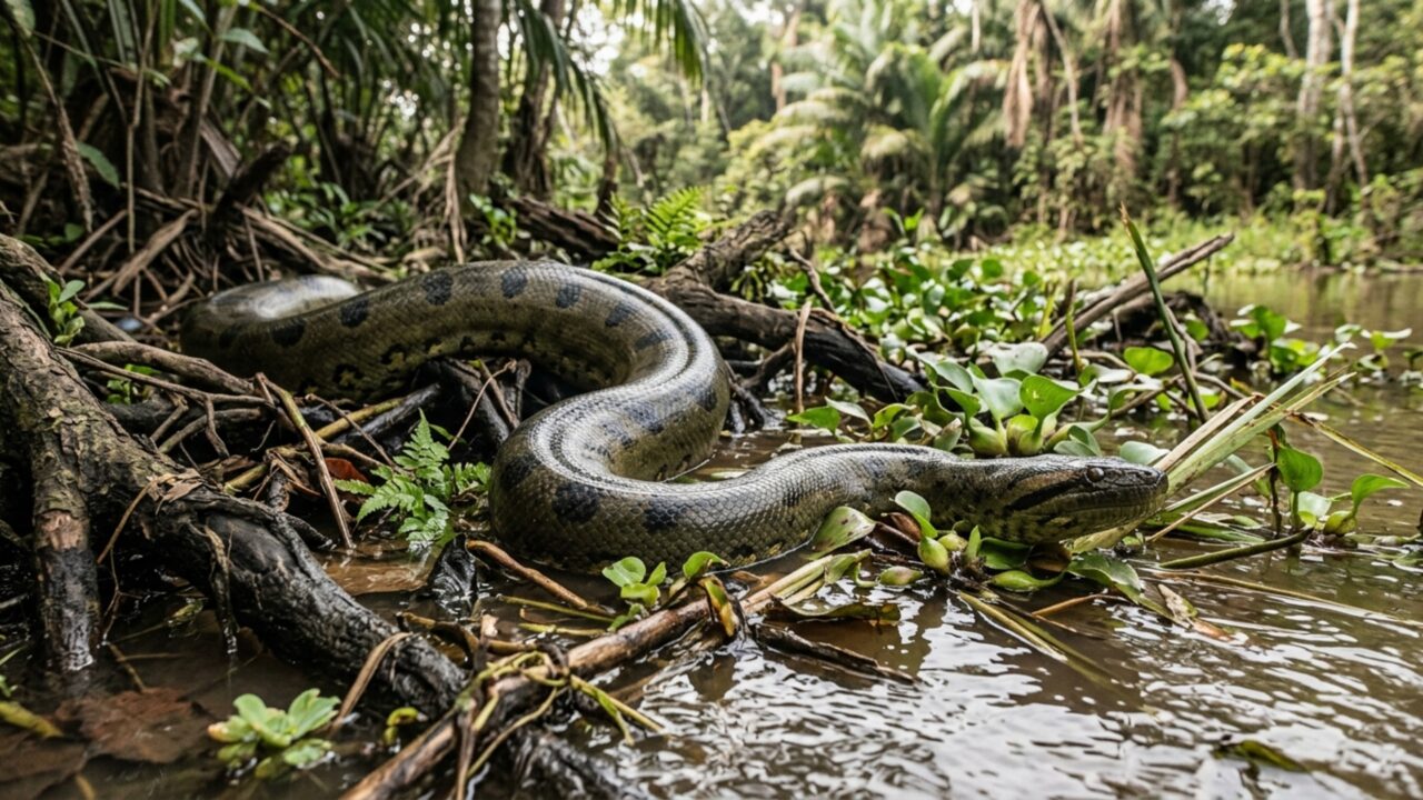 A maior sucuri já vista é descoberta na Amazônia e quebra todos os recordes