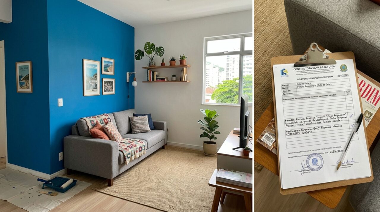 Inquilino devolve apartamento com cor diferente e perde parte da caução na vistoria de saída